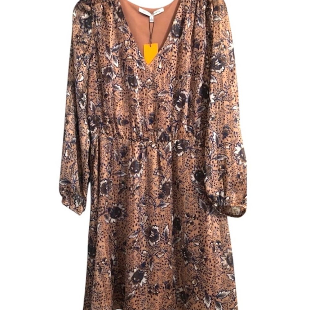Boho Floral Collective Concepts Metallic Mid Length Dress Women’s Size L
